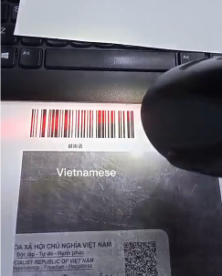 Vietnamese code decoding through barcode scanner
