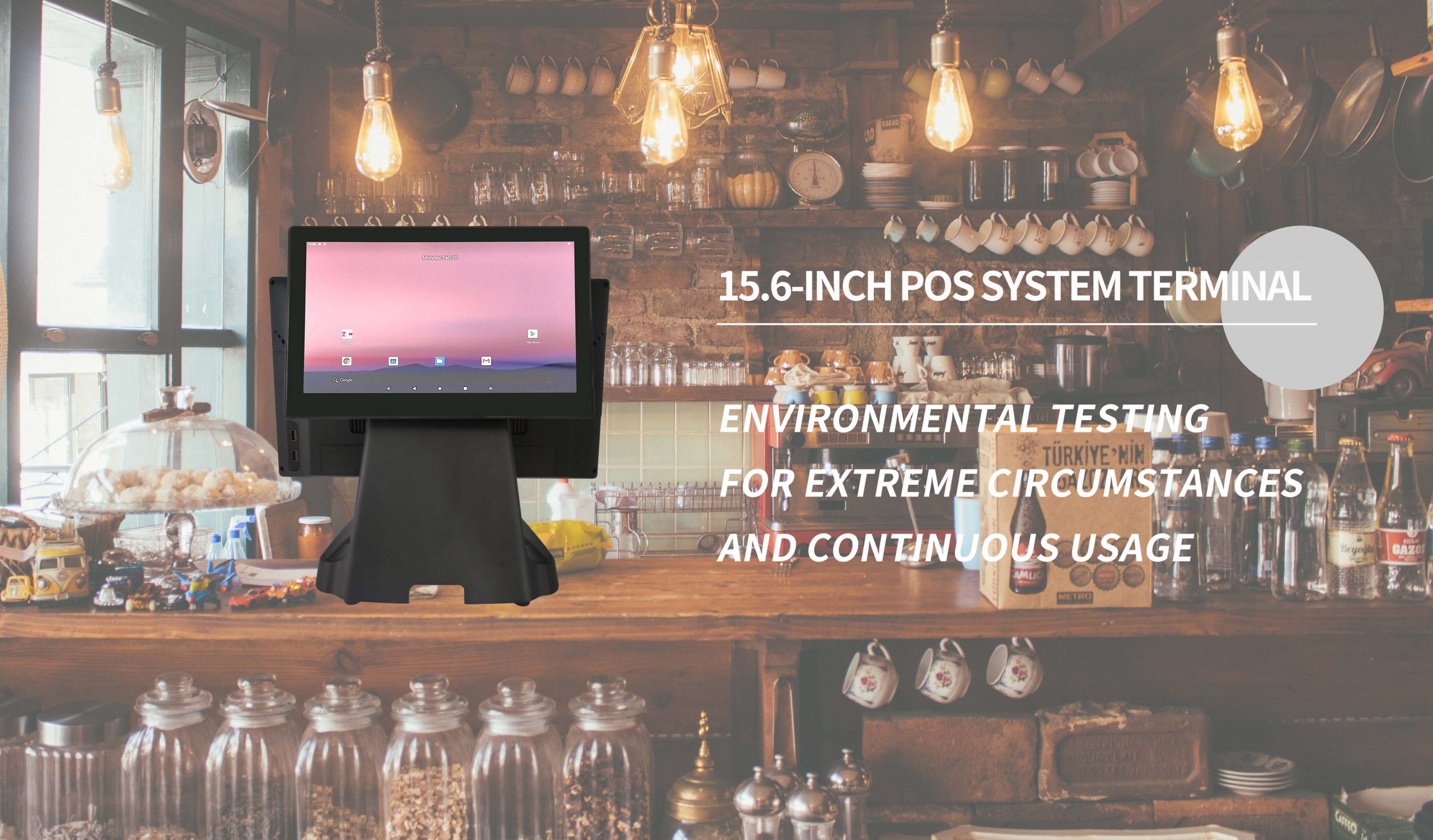 15.6 inch pos system terminal machine with environmental testing