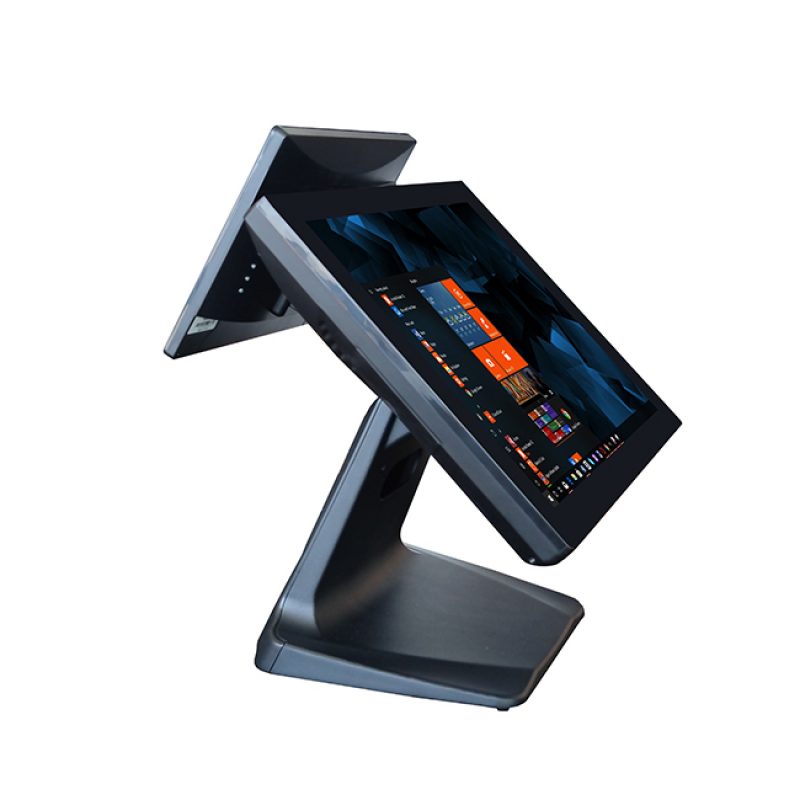 15 inch pos terminal with 9.7 inch rear display